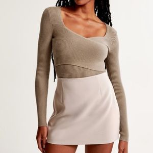 Abercrombie luxeloft wrap sweater bodysuit